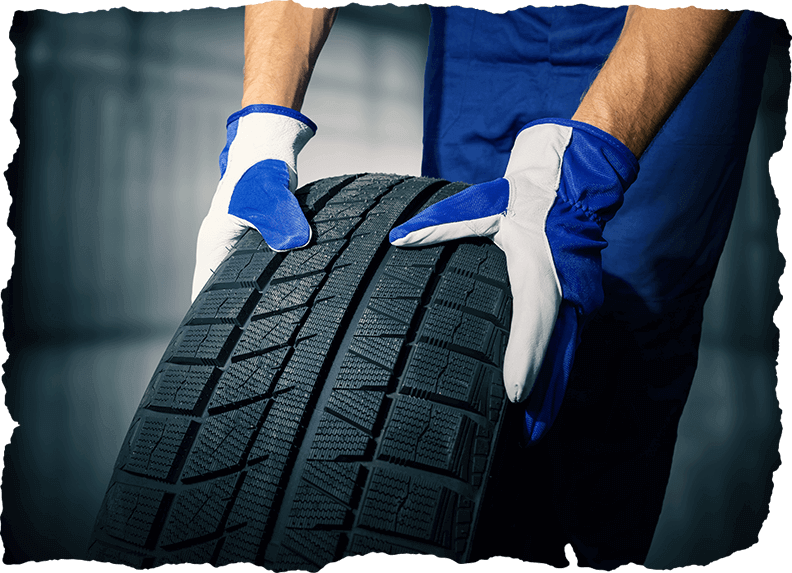 Professional gripping tire for tire services in Calgary, CA.
